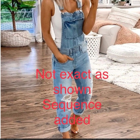 Zara Denim - Jean Overalls  with glittery patches